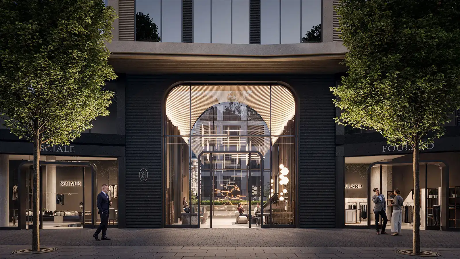 Wejście do inwestycji Chłodna 35