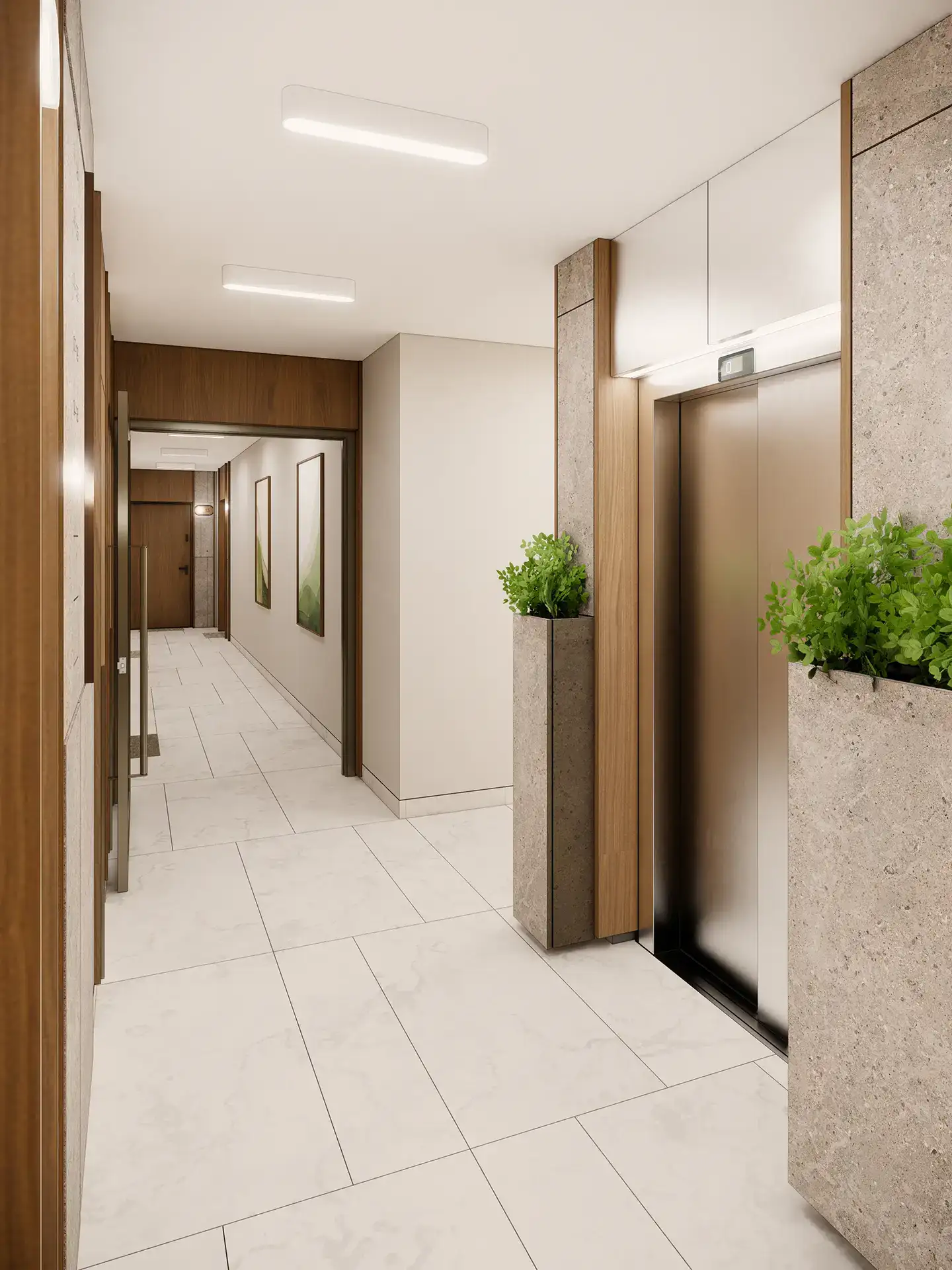 Klatka schodowa w inwestycji Cynamonowa, Warszawa Ursynów